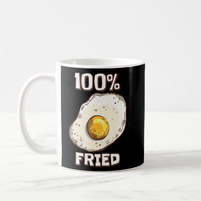 100 Frittiertes, sonniges Ei aufgeblasen Kaffeetasse (Links)