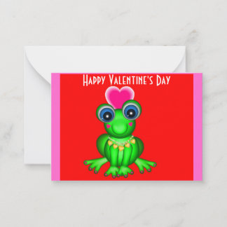 100 Frogy Valentine Cards Mitteilungskarte