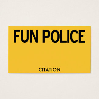100 Fun Police Citation Business Cards