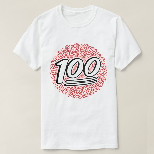100 für ewigen T - Shirt behaltend (Design vorne)
