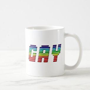 100% Gay Rainbow Typografy Gay Pride Kaffeetasse