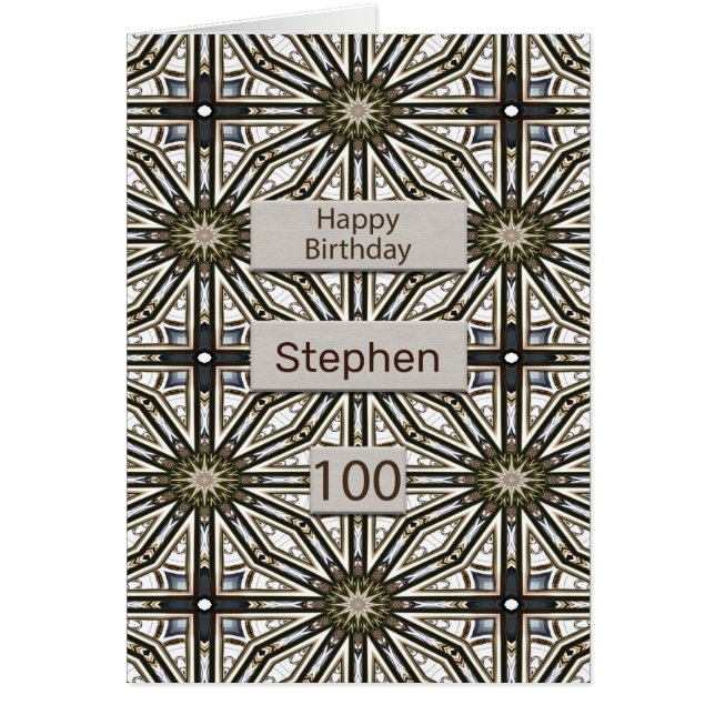 100. Geburtstag Abstrakt Mandala Design (Vorne)