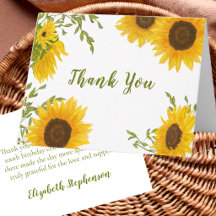 100. Geburtstag Aquarell-Sonnenblume Dankeschön-Ka
