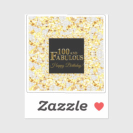 100. Geburtstag Aufkleber