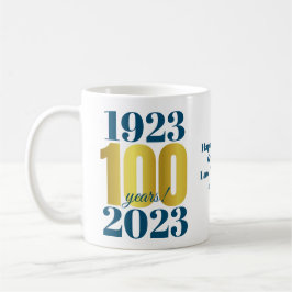 100. Geburtstag Blue Gold Coffee Tasse