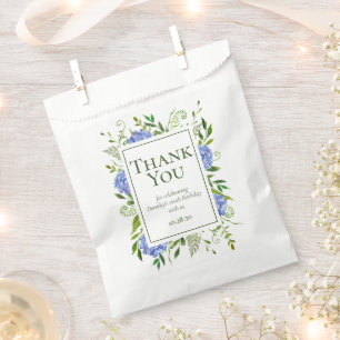 100. Geburtstag Blue Hydrangeas Vielen Dank Geschenktütchen