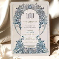100. Geburtstag Einladung Art Nouveau W. Morris