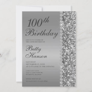 100. Geburtstag Elegant Einladung