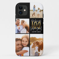 100. Geburtstag Foto Collage schwarze Goldtypograf