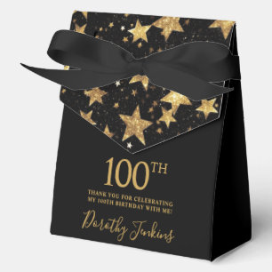 100. Geburtstag Gold Stars Dankeschön Geschenkschachtel