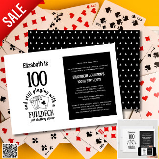 100. Geburtstag lädt Game Night Men Women Party ei Einladung