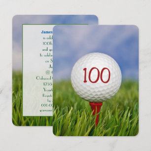 100. Geburtstag Party Golf Thema Einladung