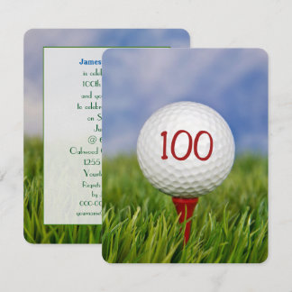 100. Geburtstag Party Golf Thema Einladung