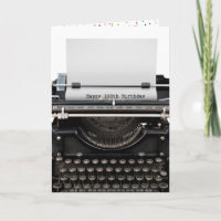 100. Geburtstag Retro Schreibmaschine