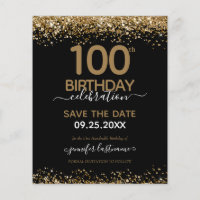 100. Geburtstag Save the Date Einladung