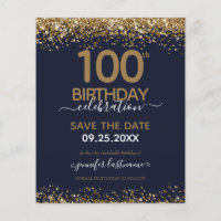 100. Geburtstag Save the Date Einladung
