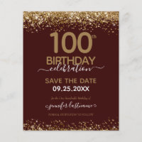 100. Geburtstag Save the Date Einladung