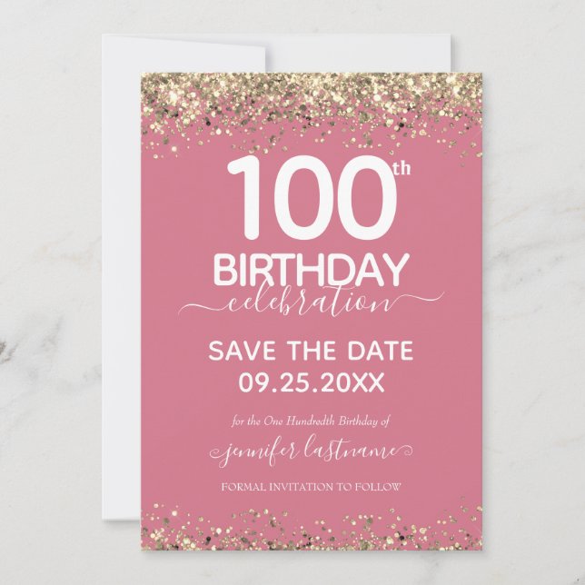 100. Geburtstag Save the Date Einladung (Vorderseite)