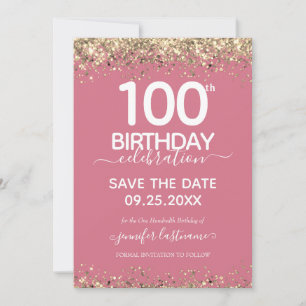 100. Geburtstag Save the Date Einladung