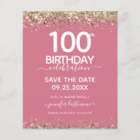 100. Geburtstag Save the Date Einladung