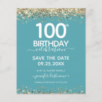 100. Geburtstag Save the Date Einladung