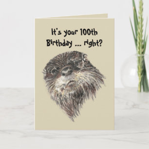 100. Geburtstag Spaß & Niedliches Tier Karte