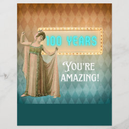 100. Geburtstag Vintag Sängerin Geburtstag Scrapbo