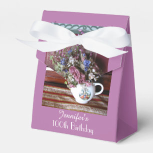 100. Geburtstags-Gefälligkeitsbox, Vintager Teekes Geschenkschachtel