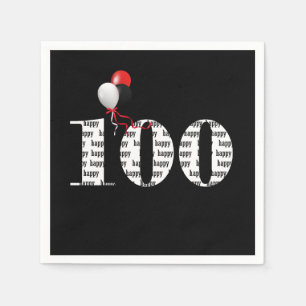 100. Geburtstagsballons Serviette