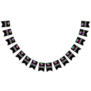 100. Geburtstagsballons Wimpelkette