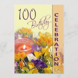 100. Geburtstagsfeier Party Einladung