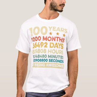 100. Geburtstagsgeschenk 100 Jahre alt 1200 Monate T-Shirt