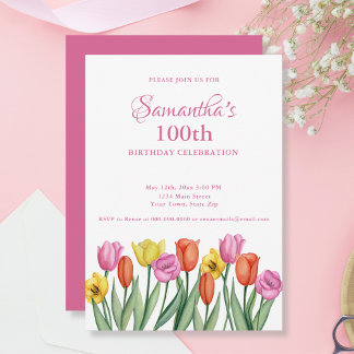 100. Geburtstagsparty Einladung
