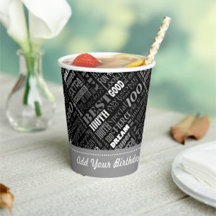 100. Geburtstagsparty Personalisierte Geschenke Pappbecher