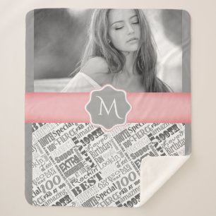 100. Geburtstagsparty Special Personalisiert Monog Sherpadecke