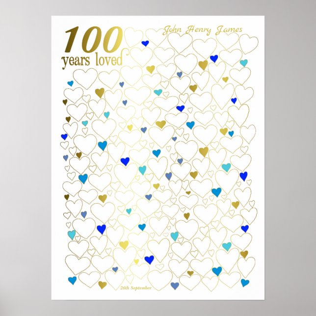 100. Geburtstagspopster - 100 Jahre Loved Poster (Vorne)