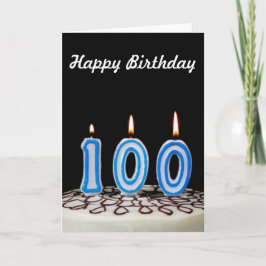 100. Geburtstagstorte Karte