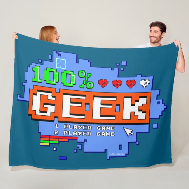 100% Geek Fleecedecke (Beispiel)