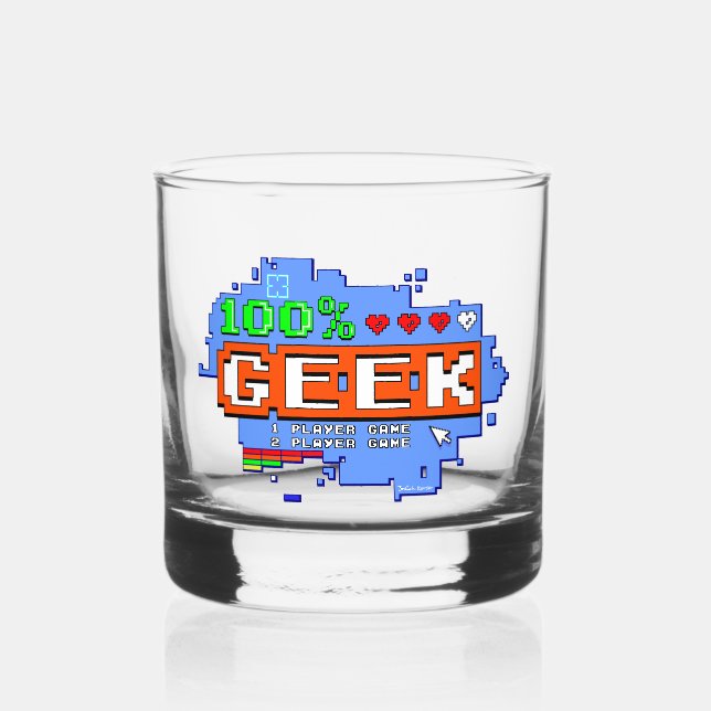 100% Geek Whiskyglas (Vorderseite)