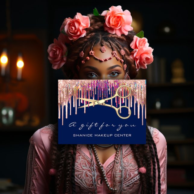 100 Geschenkgutschein Friseur Schere Tropfen VIP Visitenkarte (100 Gift Certificate Hairdresser Scissors Drip VIP )