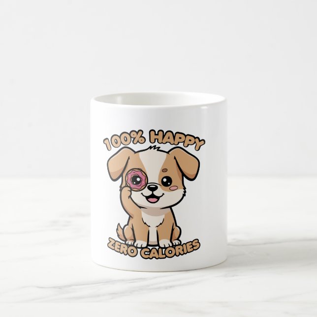 100% Glücklich Null Kalorien Kaffeetasse (Mittel)
