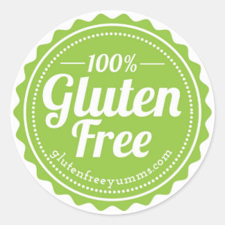 100% glutenfreie Aufkleber — Grün