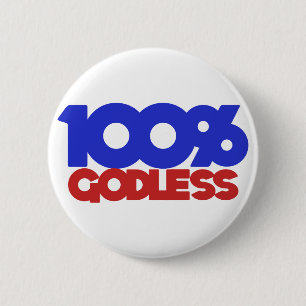 100 % gottloser Atheist Button