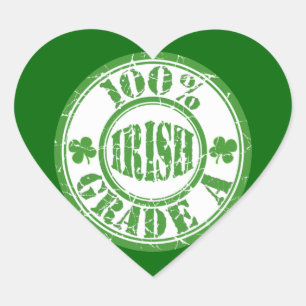 100 % Grad A Irish Distressed Briefmarke Stickers