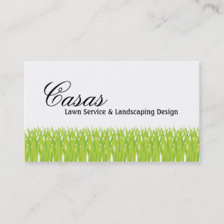 100 Grasrasen Landscaping Mowing Business Card Visitenkarte
