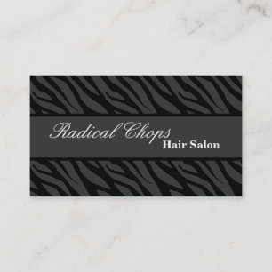 100 Gray Black Zebra Print Pattern Business Card Visitenkarte