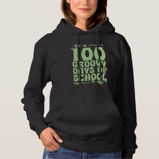 100 Groovy Days Of School 60s 70s Style Throwback  Hoodie