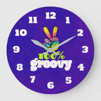 100% Groovy Rainbow Hand Peace Sign Acid Lila