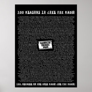 100 Gründe für die Liebe des FOE-Radios Poster