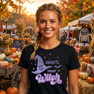 100% Hexe Süßes Halloween T-Shirt